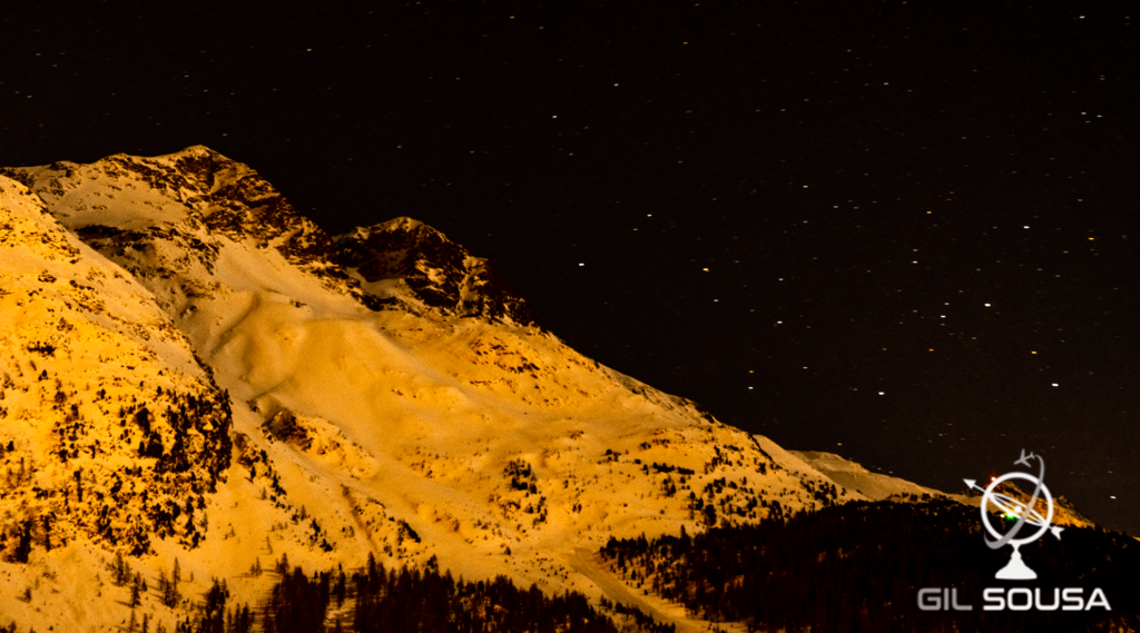 Noite estrelada em São Moritz