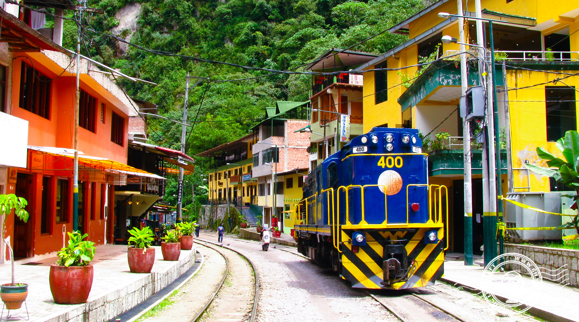 Train in Aguas Calientes, the Machu Picchu Pueblo