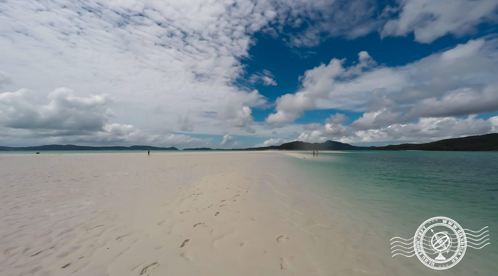 Vista na praia Whitehaven Beach