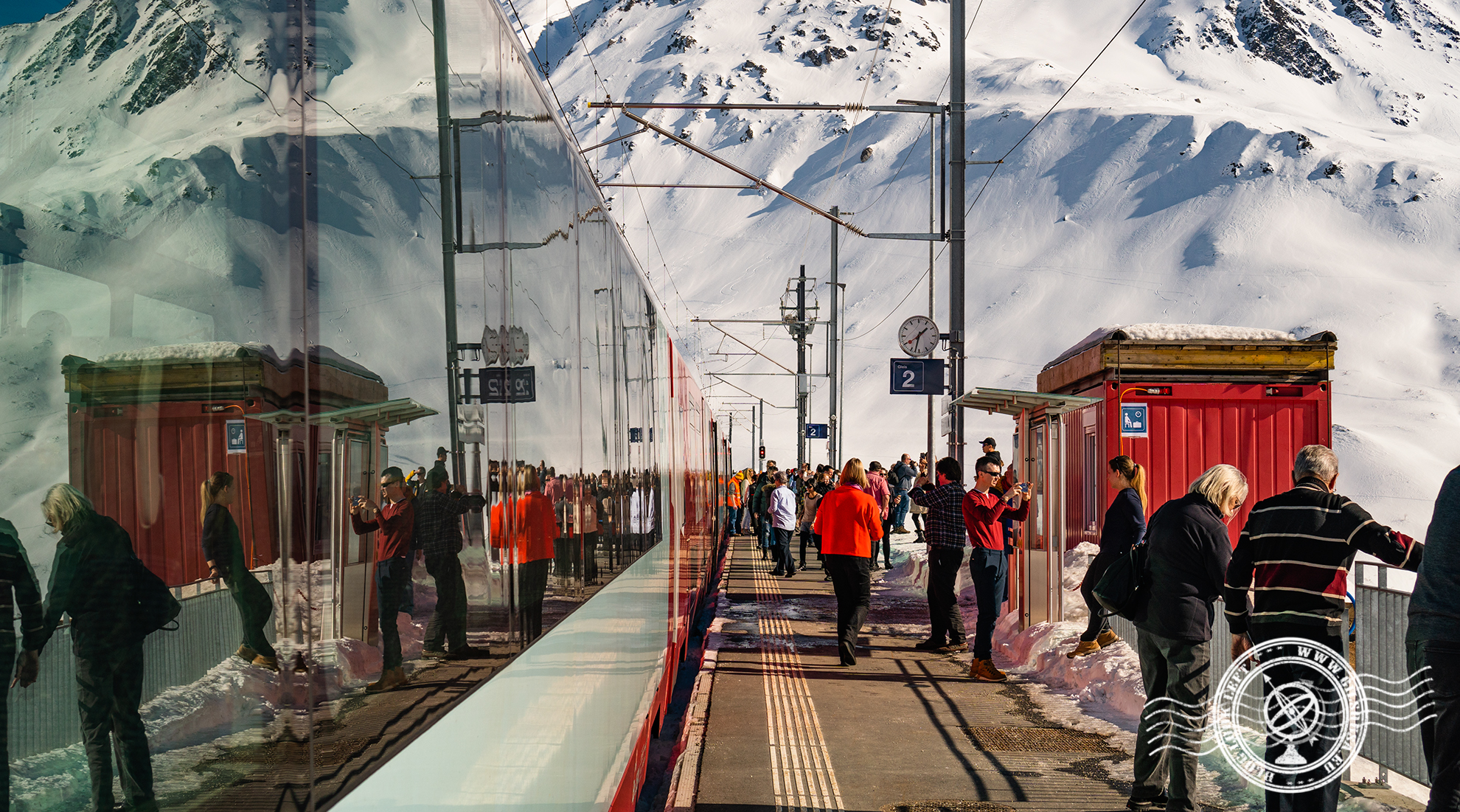 Glacier Express stop in Andermatt