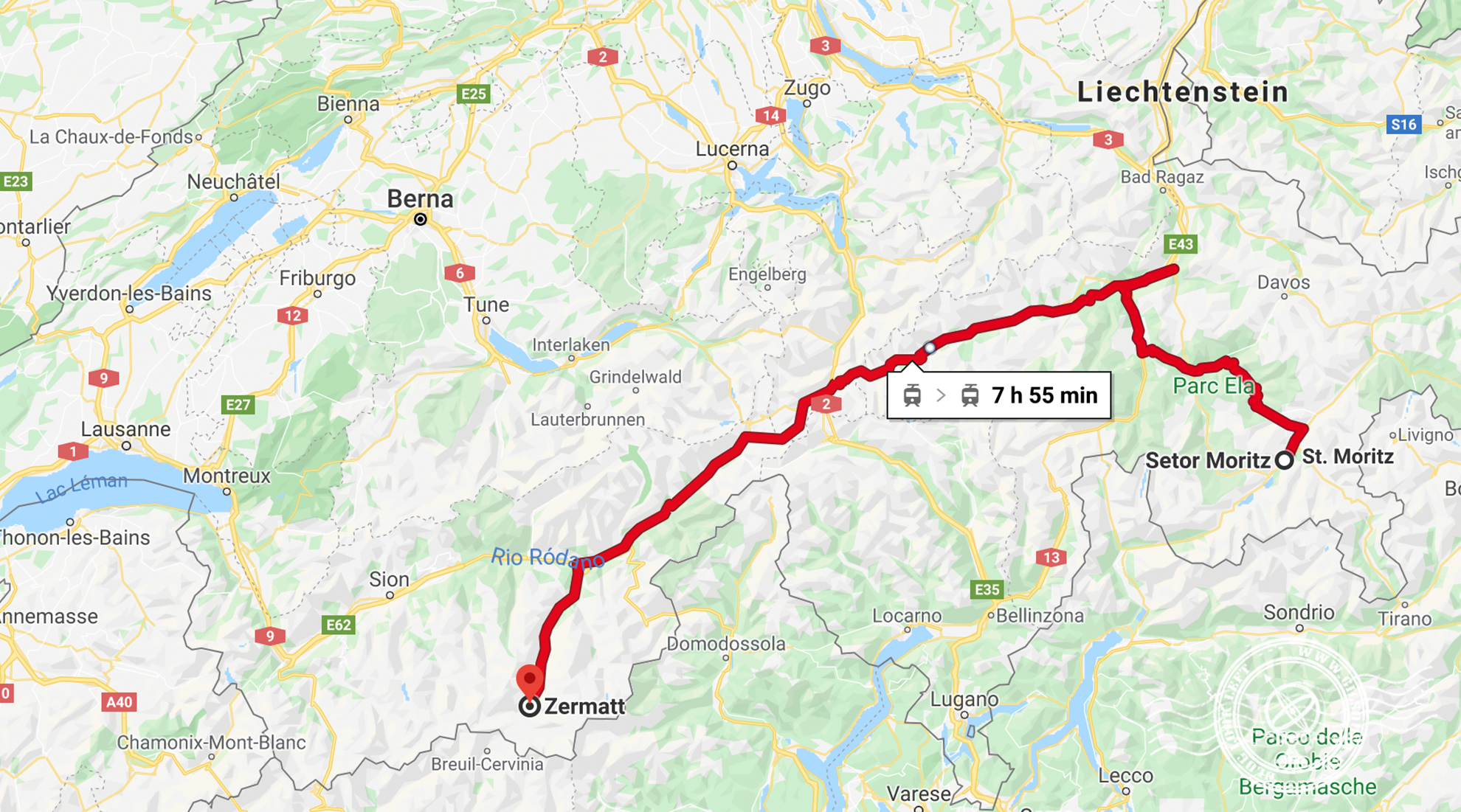 Glacier Express Route