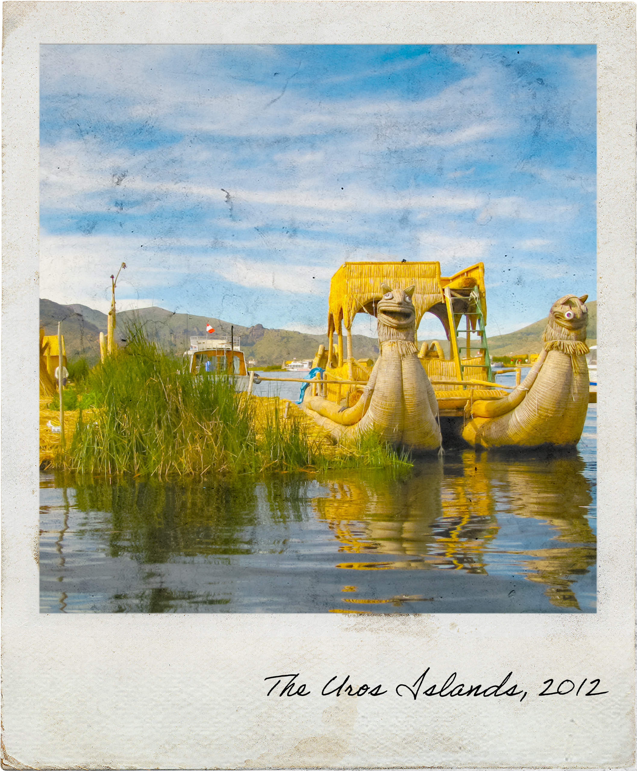 Reeds boat in the Uros Islands